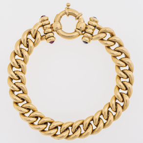 Pulsera de calabrote en oro amarillo de 18 kt.