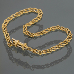 Pulsera de eslabones en oro amarillo de 18kt.