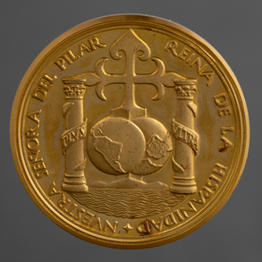 Medalla conmemorativa de Nuestra Señora del Pilar, Reina de la hispanidad año del pilar de 1972.