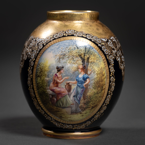 Jarrón en porcelana francesa de Sévres de André Golse (1844-1937)