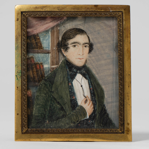 Miniatura pintada al óleo del siglo XIX