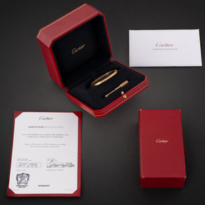 Pulsera Cartier Love en oro rosa de 18kt.