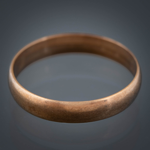 Alianza lisa en oro rosa de 18 kt