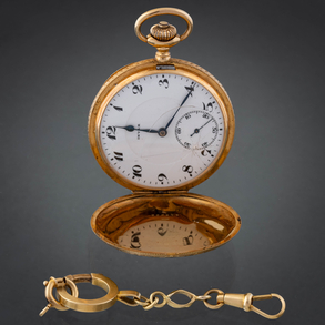 INVAR, Reloj saboneta en oro amarillo de 18 kt.