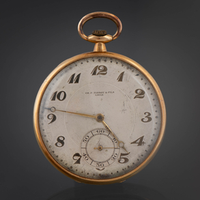 CH. F. TISSOT & FILS LOCLE, Reloj Lépine en oro amarillo de 18 kt