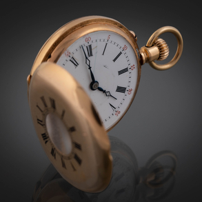 Reloj de cazador en oro amarillo de 18kt
