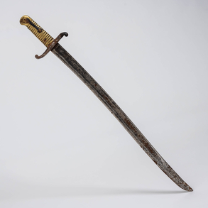 Machete de artillería Toledo de 1860 con empuñadura en bronce.