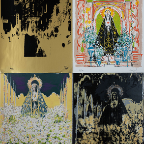 Carpeta con cuatro serigrafías de VVAA